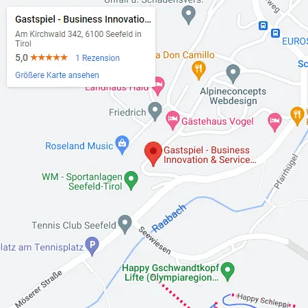 Gastspiel Standort auf Google Maps